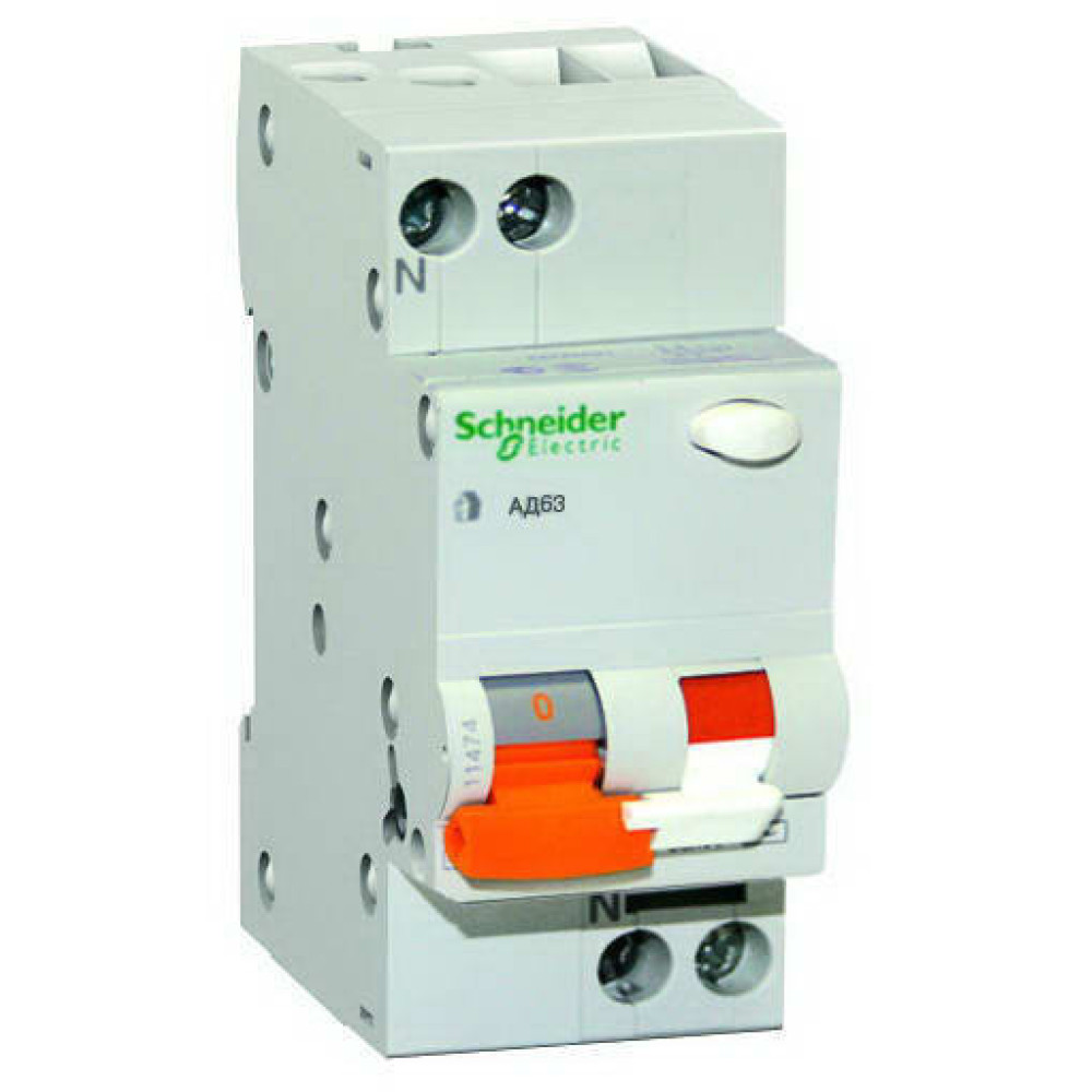 Диференційний автомат Schneider Electric АД63 2P 16A З 30mA 11473